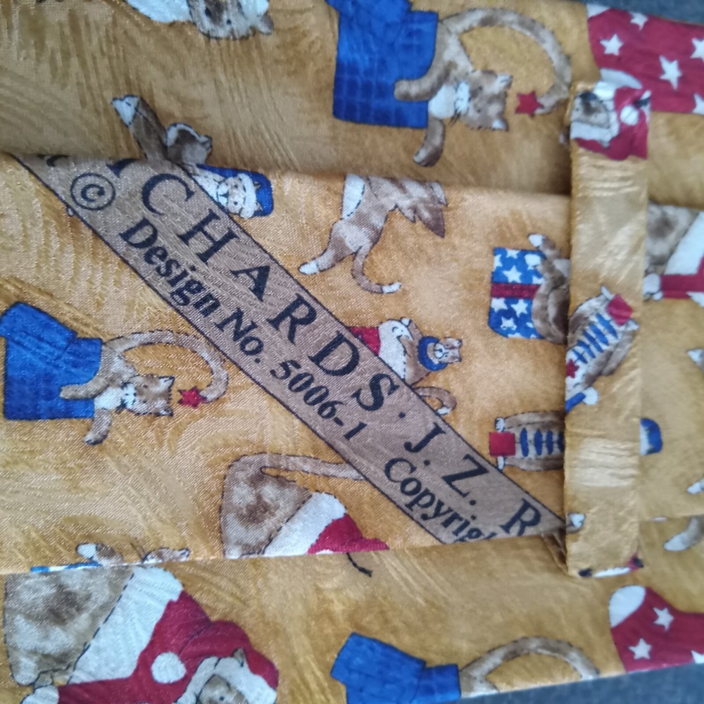 J.Z. Richards Handmade All Silk Christmas Kittens Necktie‎ Lot 0f 3 - Picture 5 of 8
